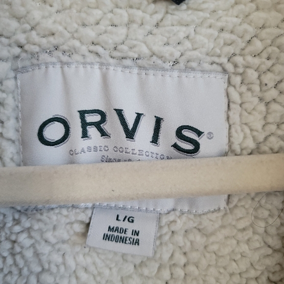 Orvis Pullover Mens L Large Gray 1/4 Zip Long Sleeve - Picture 5 of 6